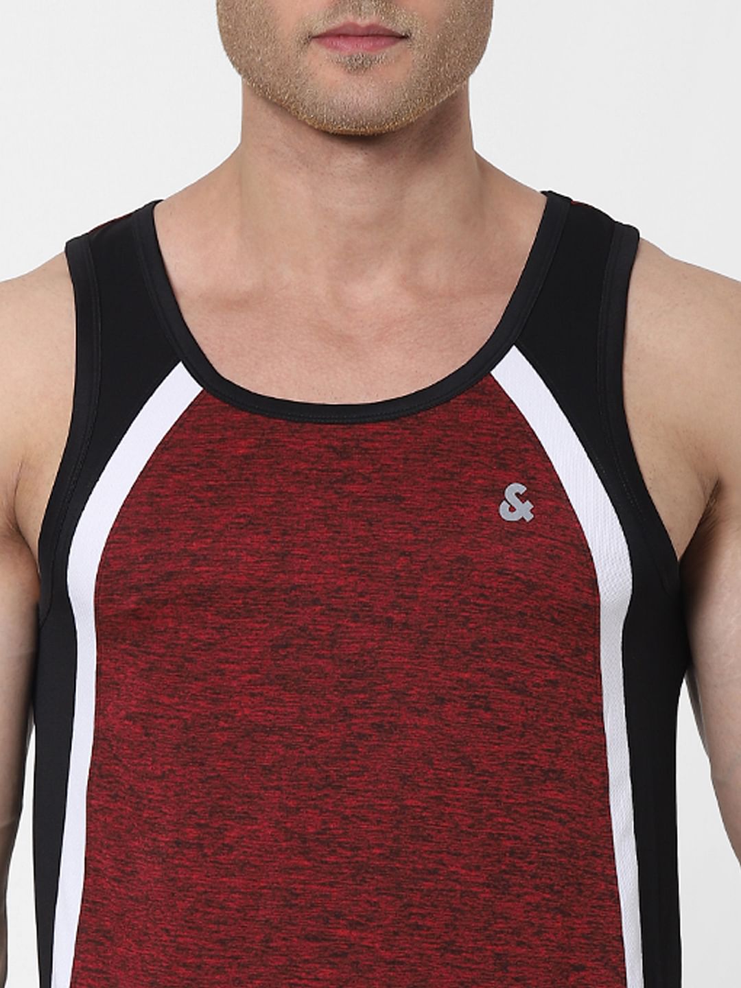 Red Logo Print Vest