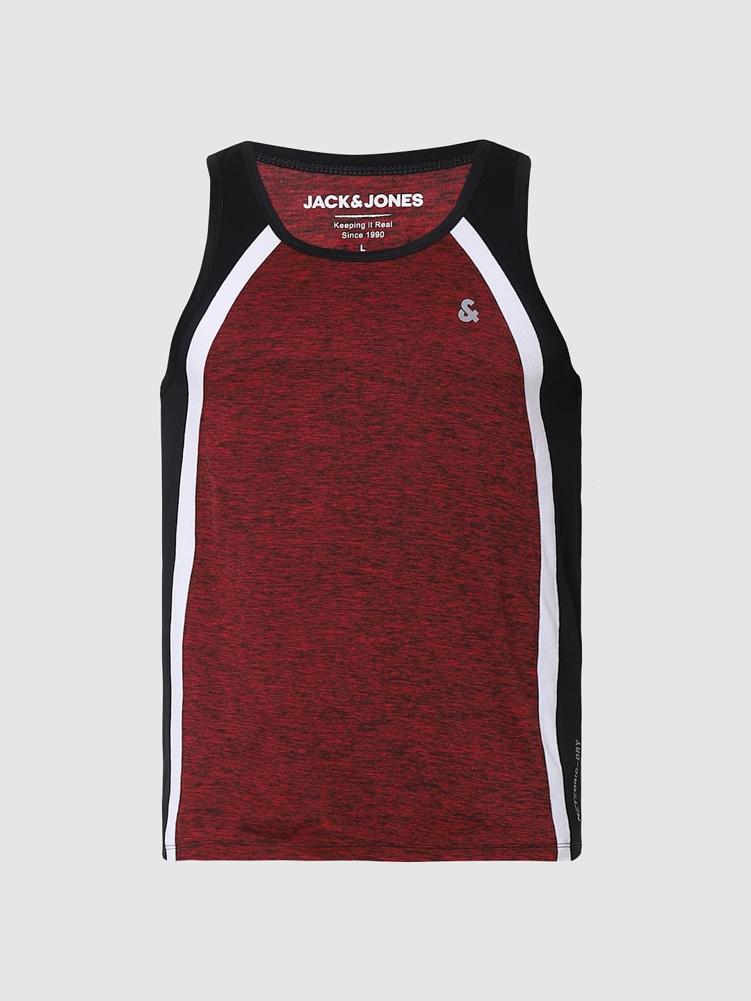 Red Logo Print Vest