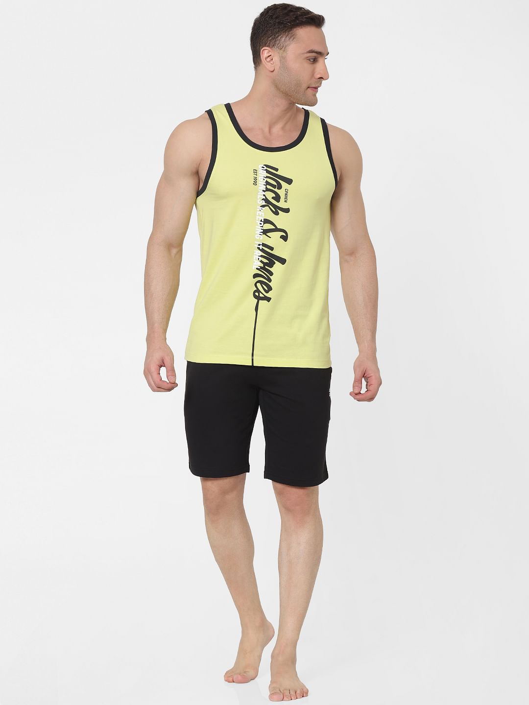 Green Logo Print Vest - S