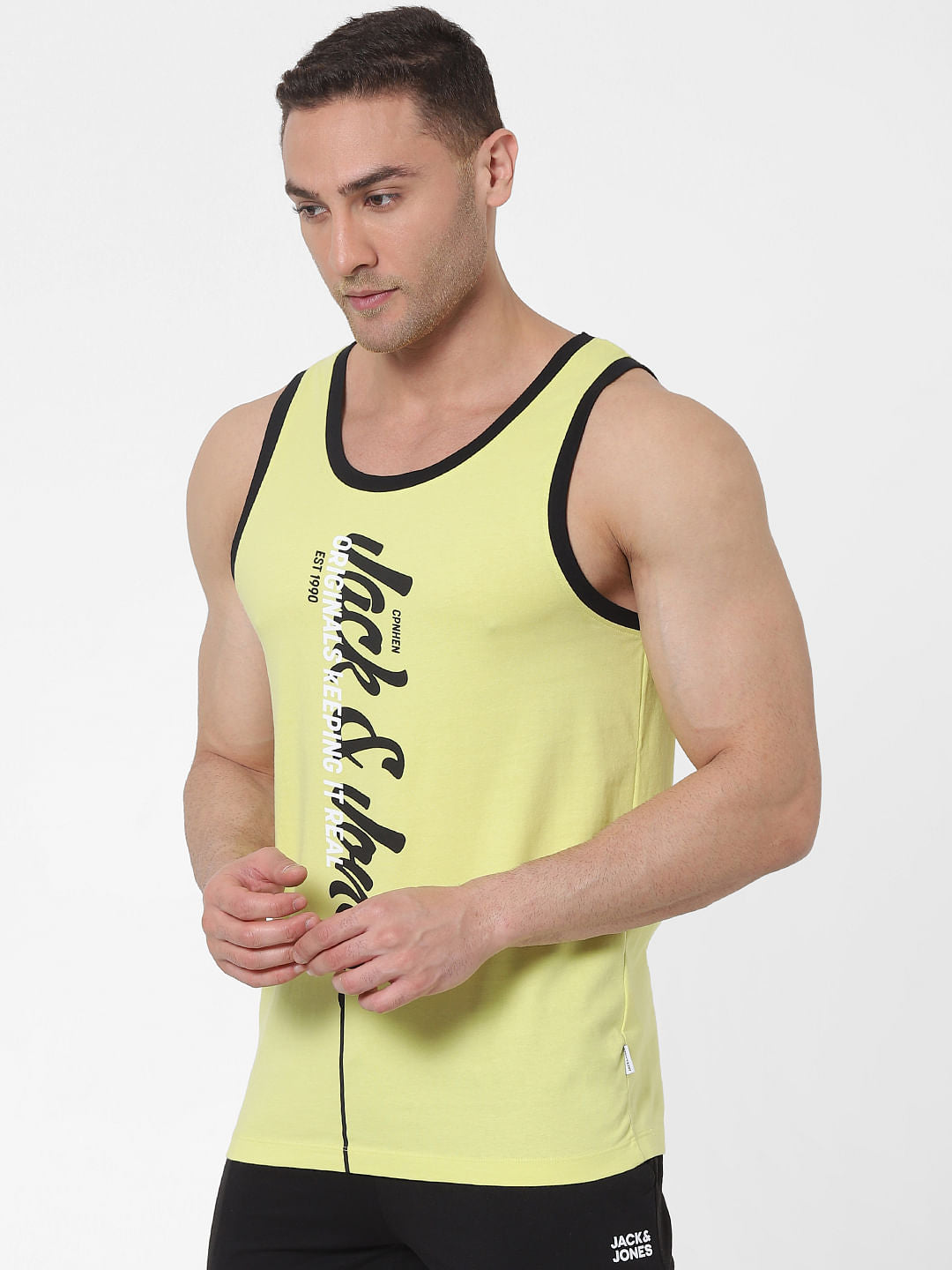 Green Logo Print Vest