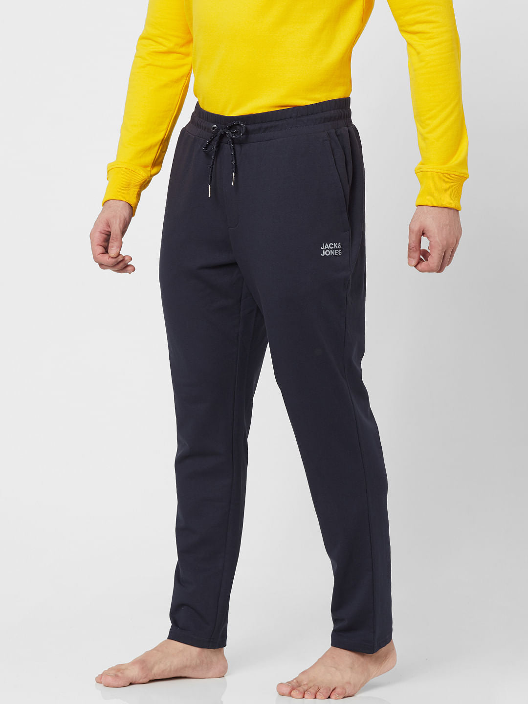 Mid Rise Navy Blue Sweatpants