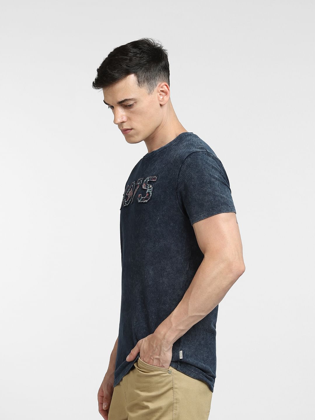 Blue Washed Crew Neck T-shirt