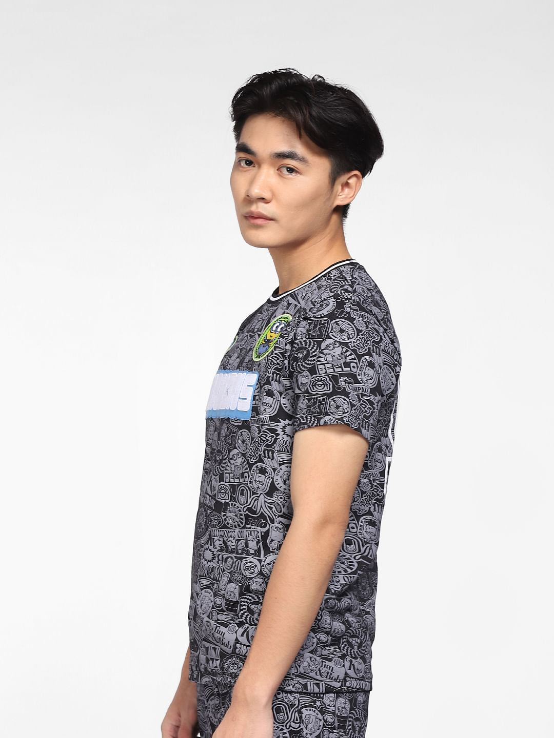 x Minion Black Printed Co-ord T-shirt