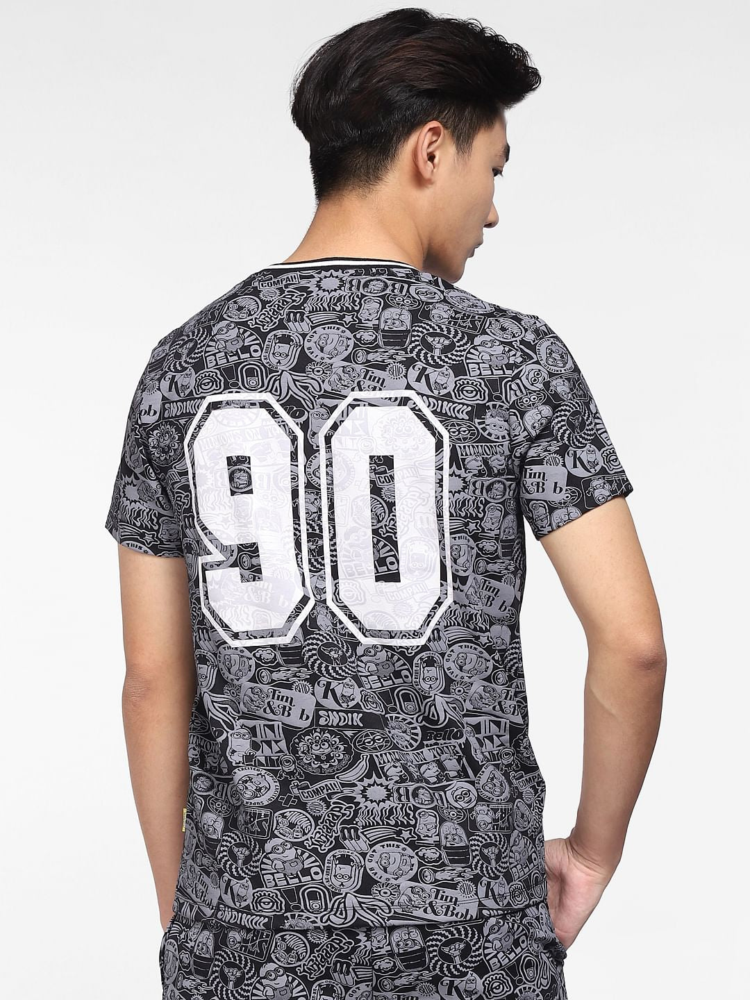 x Minion Black Printed Co-ord T-shirt
