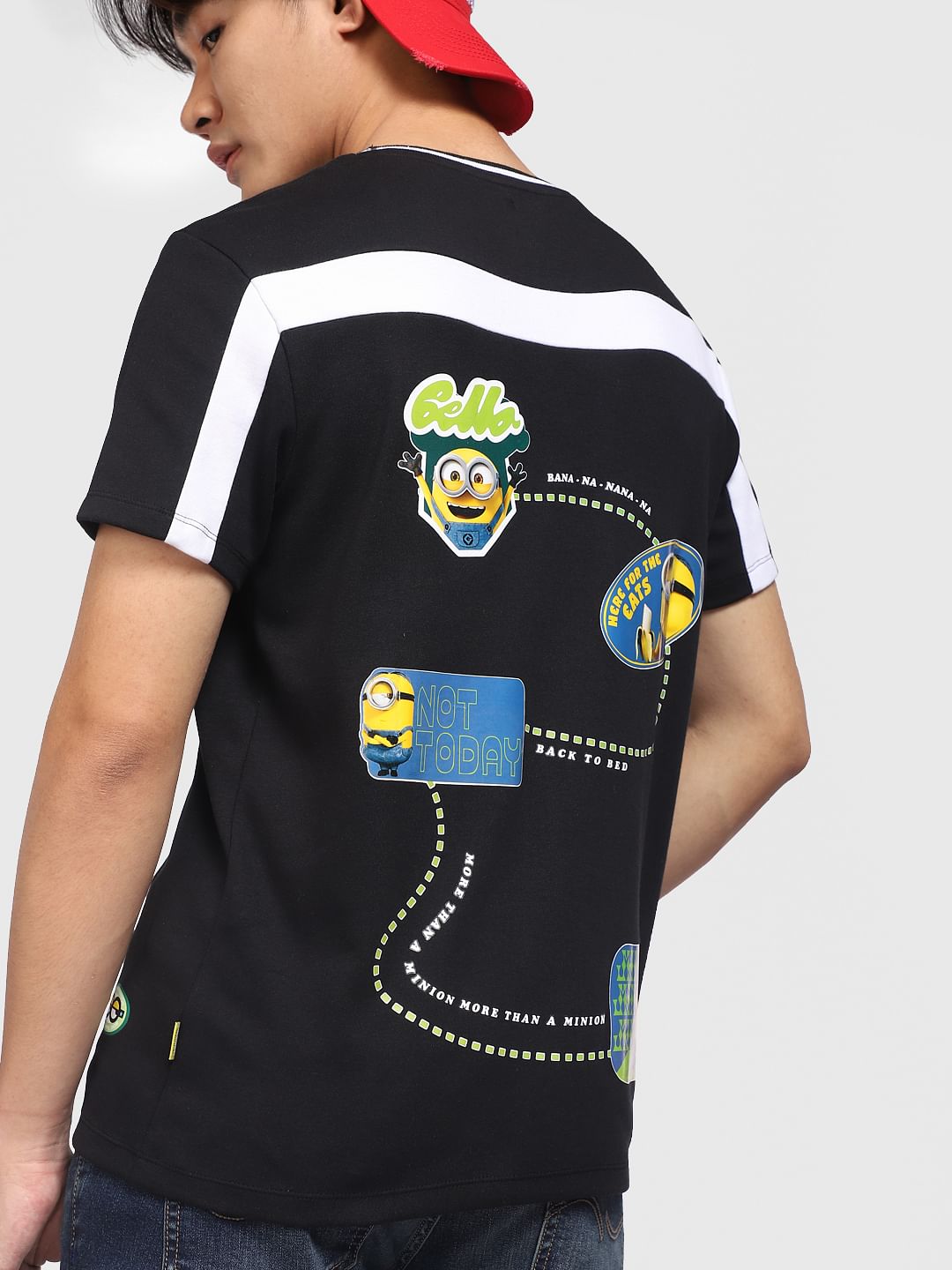 x Minion Black Printed Crew Neck T-shirt - S