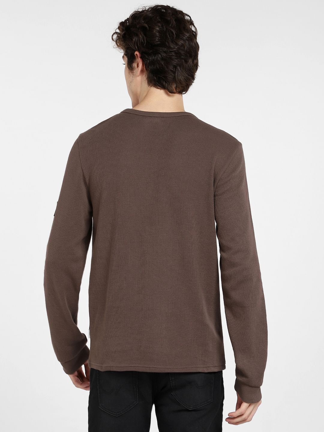 Brown Henley T-shirt
