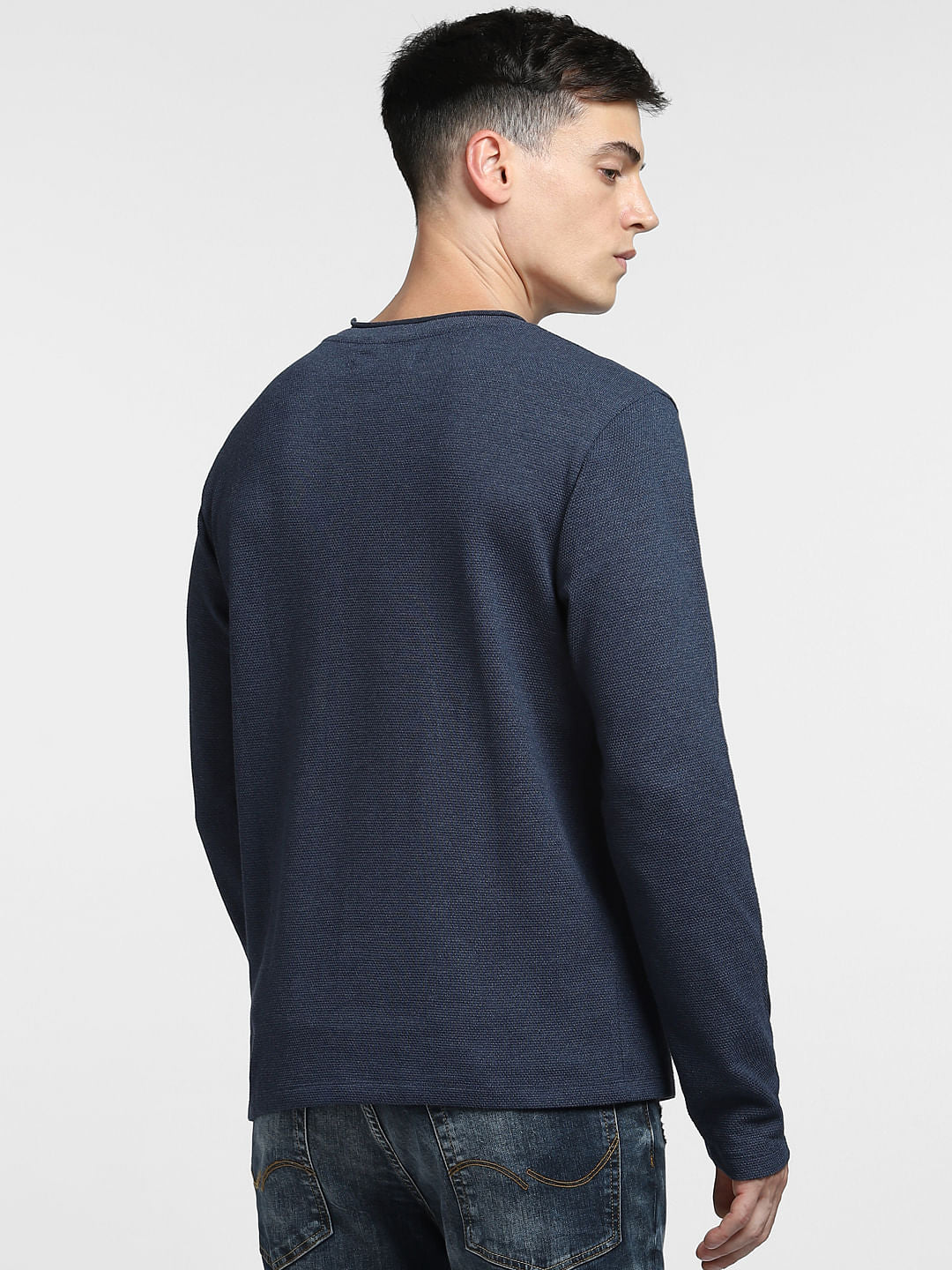 Dark Blue Crew Neck T-shirt
