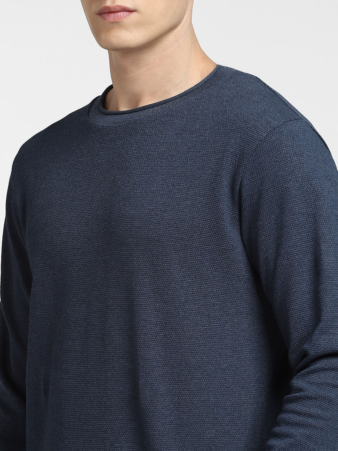 Dark Blue Crew Neck T-shirt