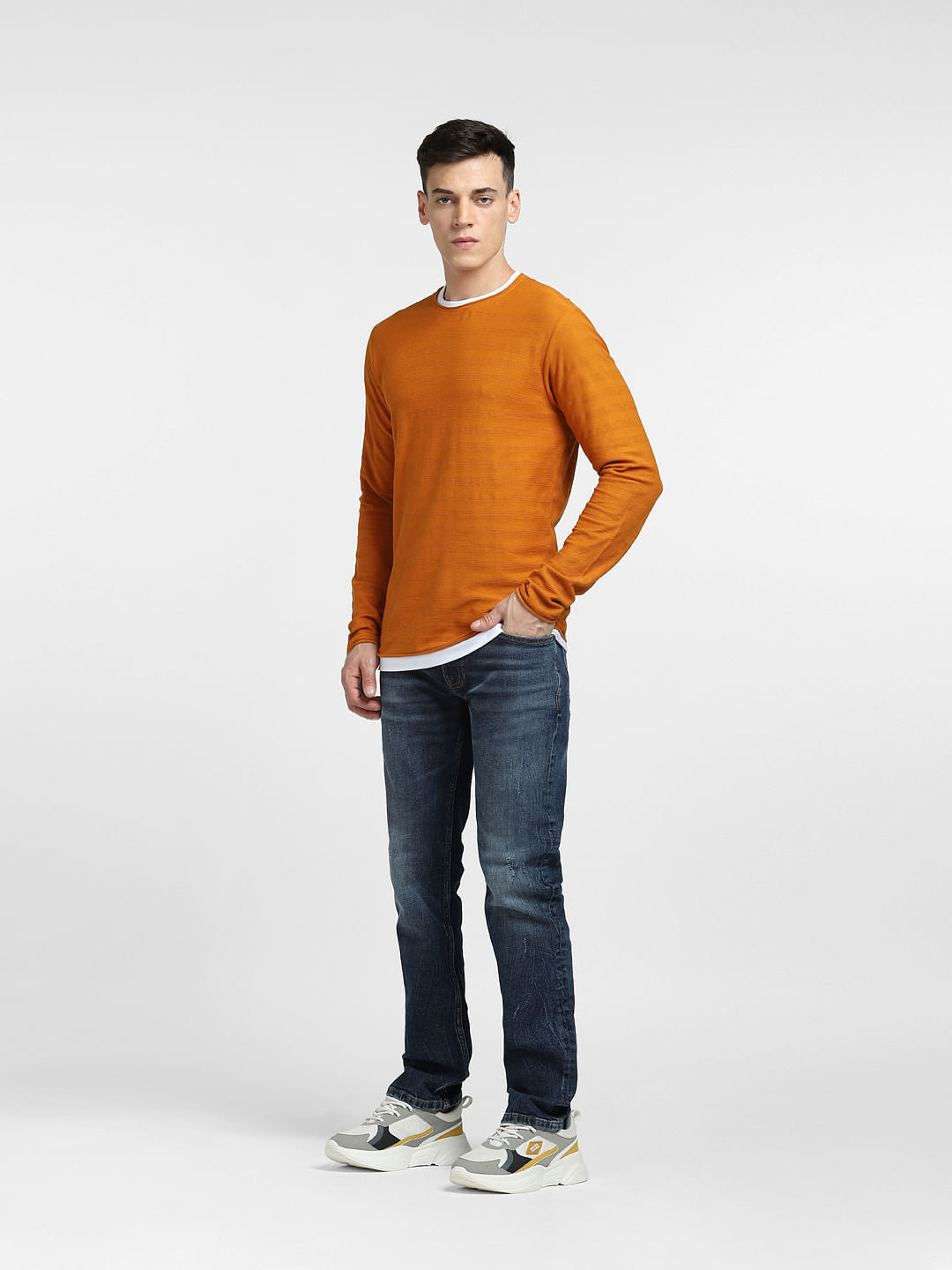 Brown Crew Neck T-shirt