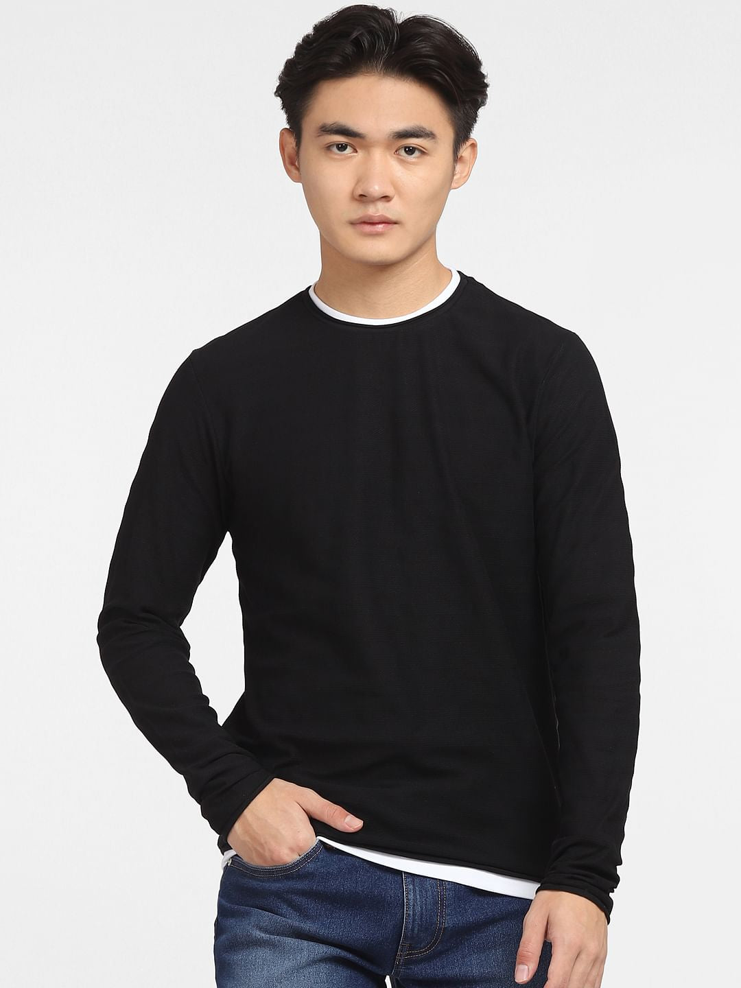 Black Crew Neck T-shirt