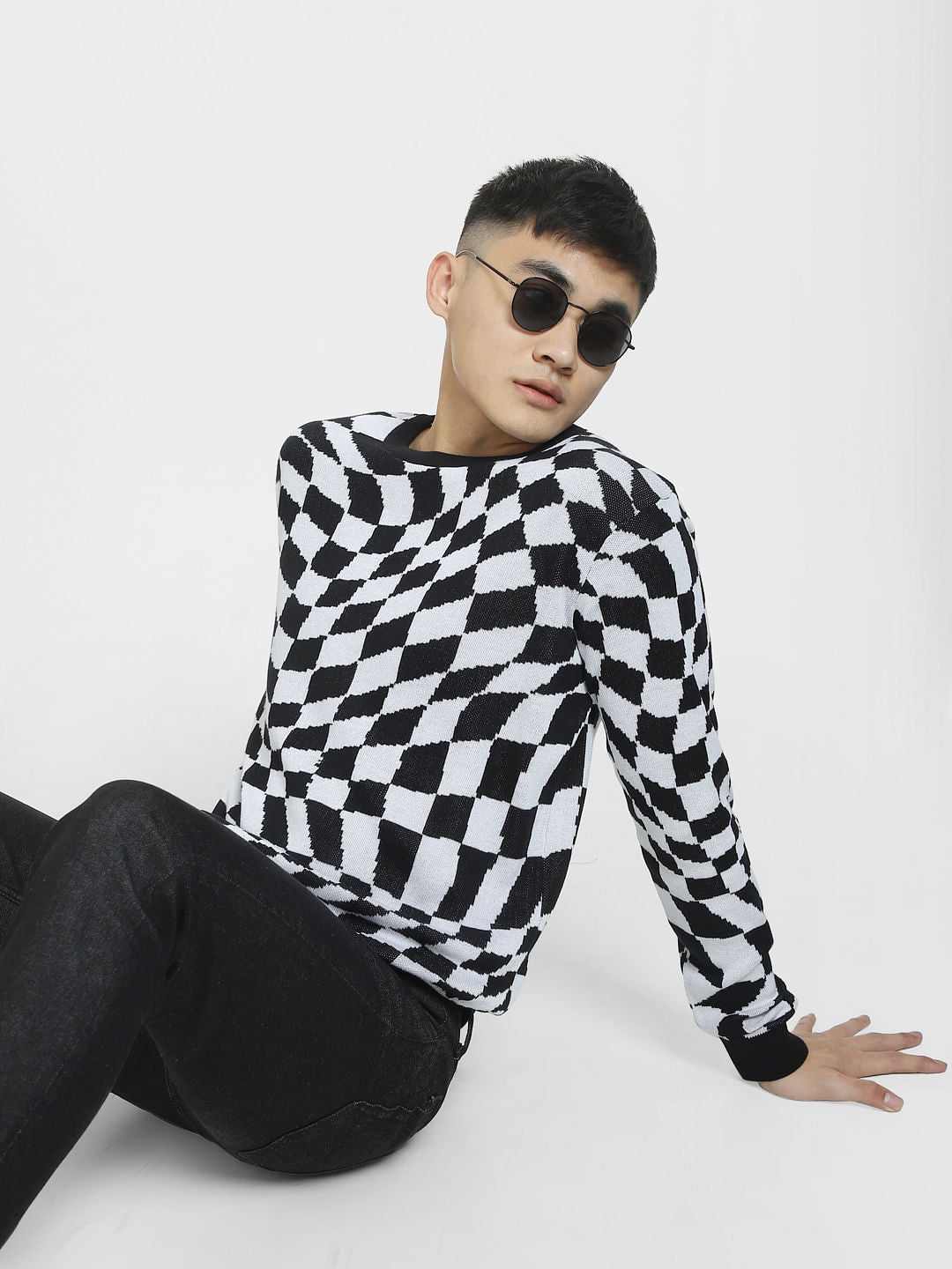 Black Monochrome Pullover