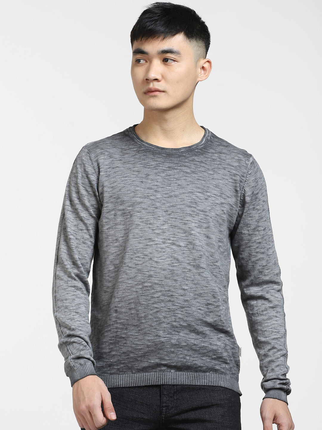 Dark Grey Full Sleeves Pullover