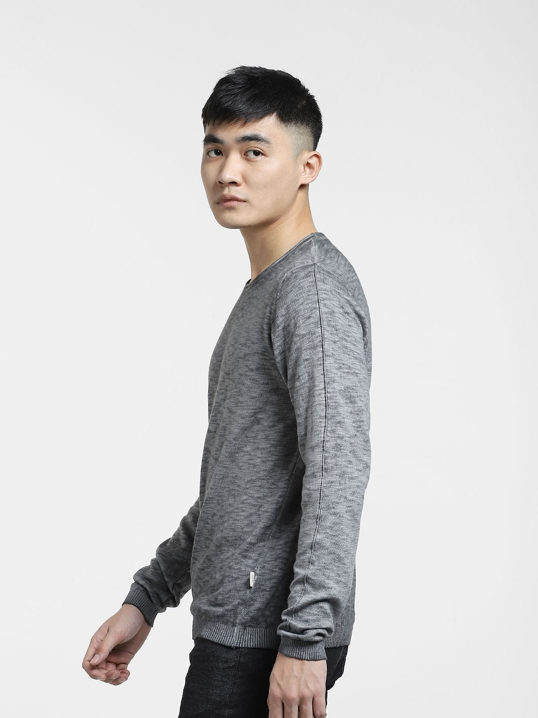 Dark Grey Full Sleeves Pullover