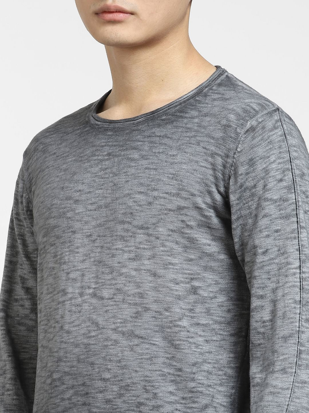 Dark Grey Full Sleeves Pullover