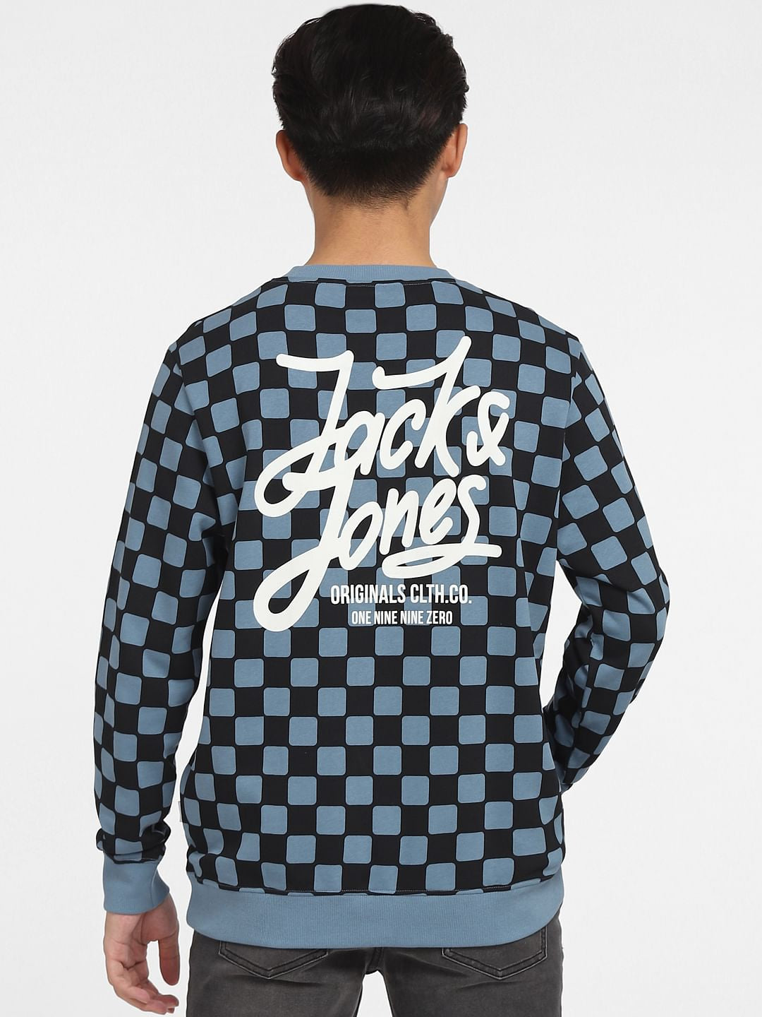 Blue All Over Print Sweatshirt