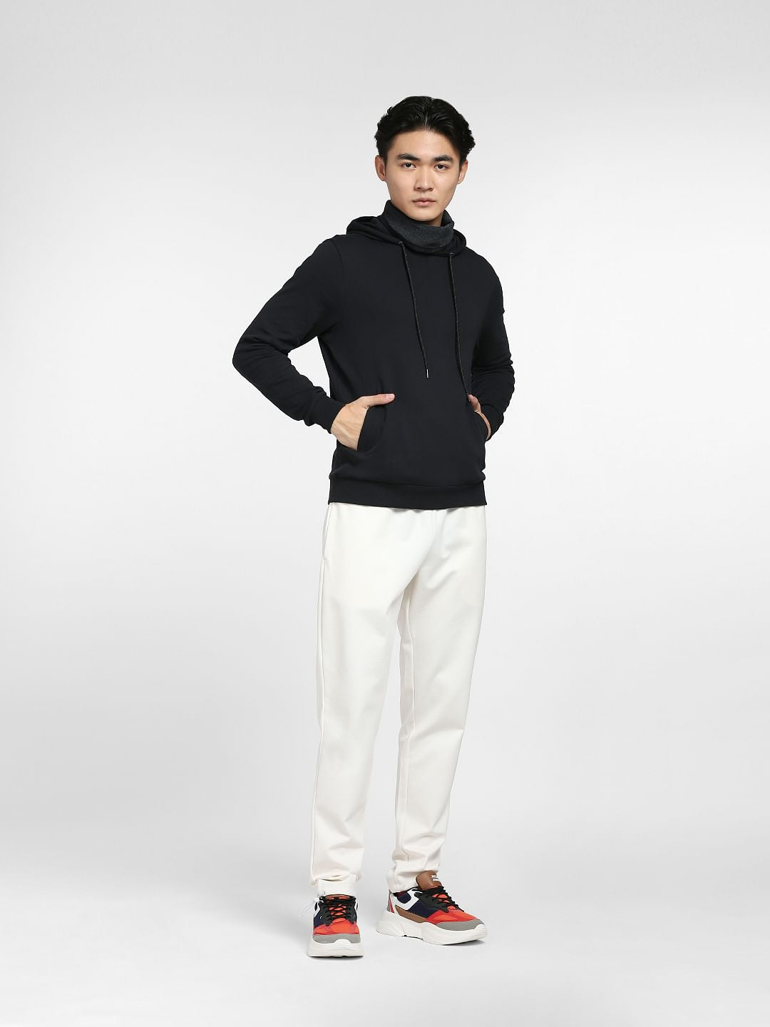 Black High Neck Sweatshirt