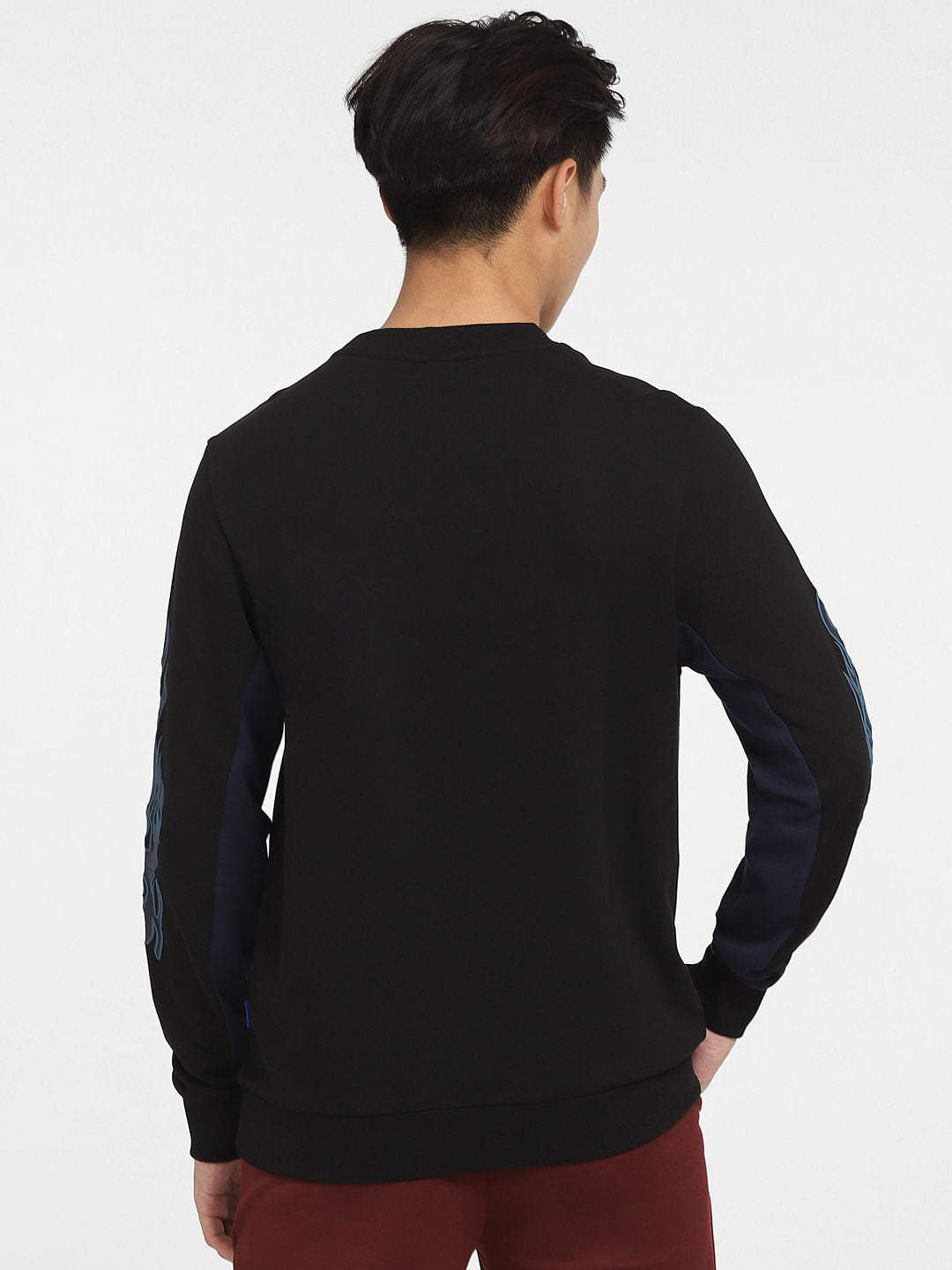 Black Flame Print Sweatshirt