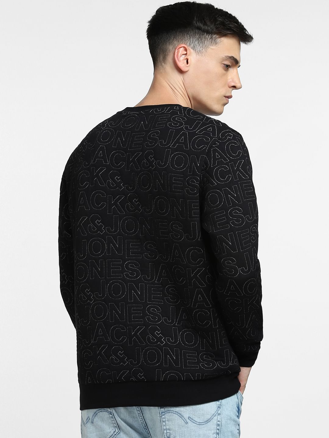 Black Logo Print Sweatshirt