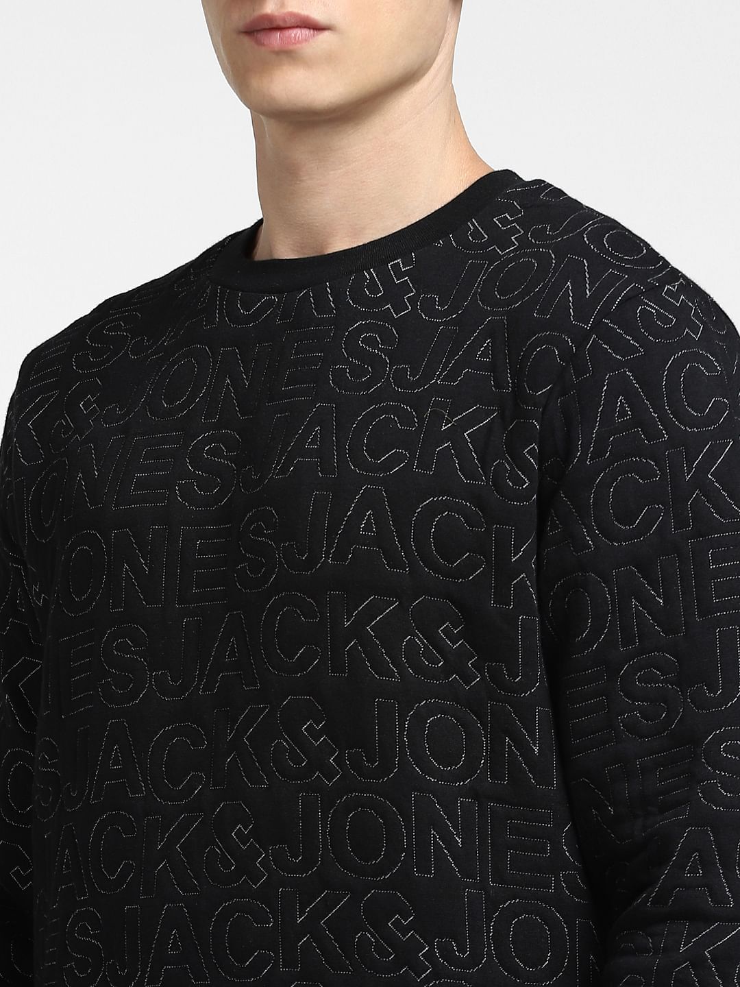 Black Logo Print Sweatshirt