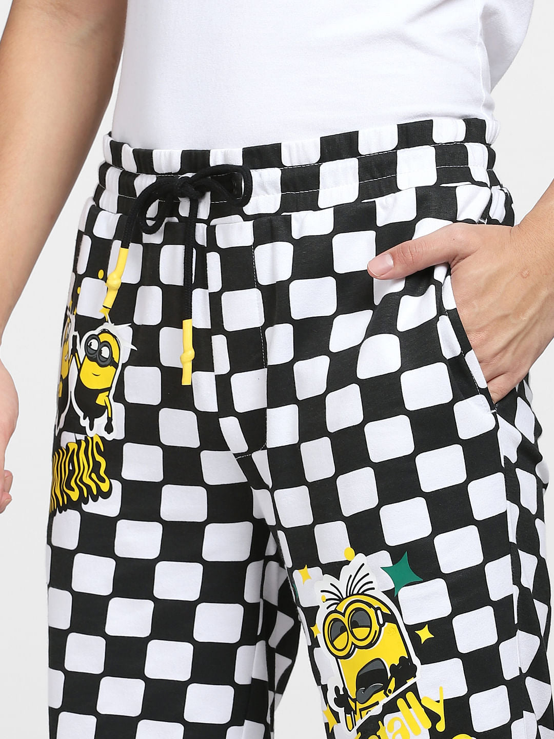 Minion White Mid Rise Co-ord Shorts
