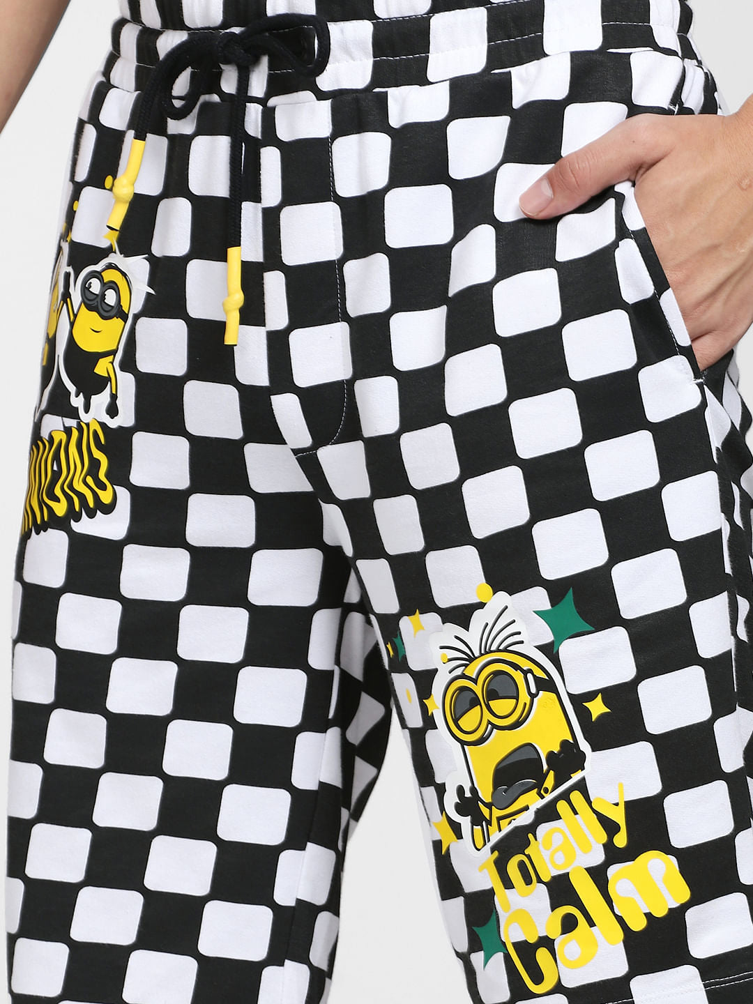 Minion White Mid Rise Co-ord Shorts