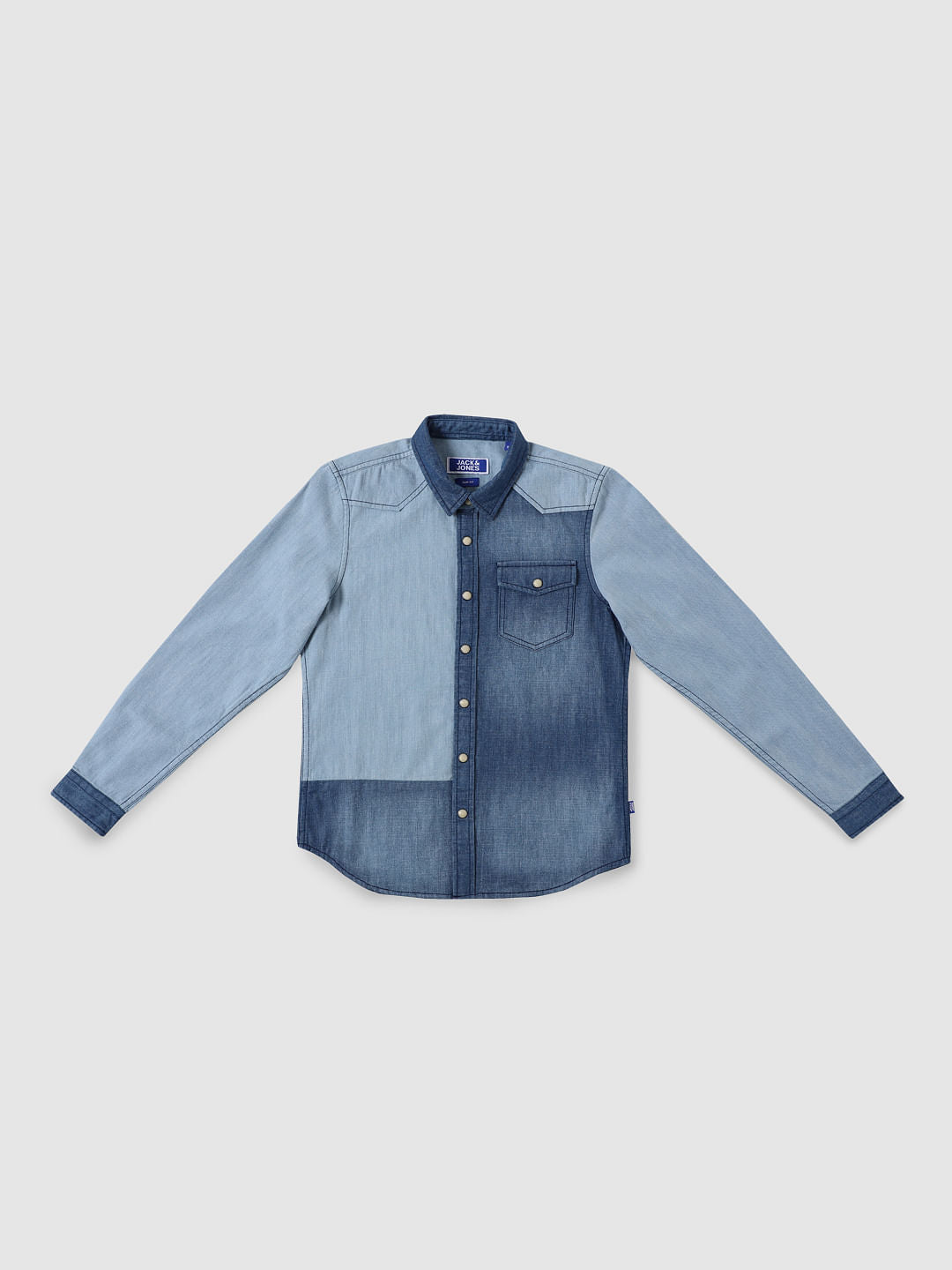 Boys Blue Washed Full Sleeves Denim Shirt - 4/5Y