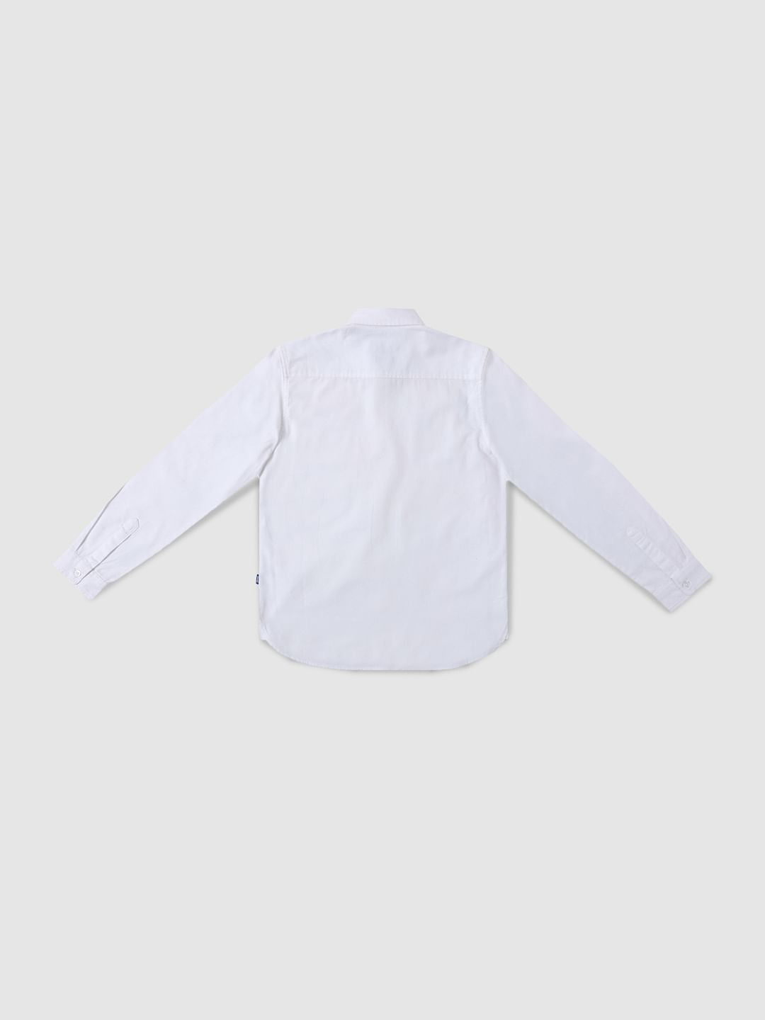 Boys Green Check Full Sleeves Shirt