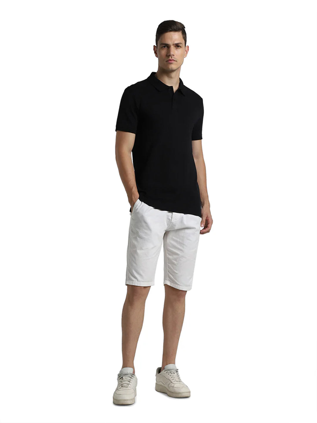 Black Cotton Polo
