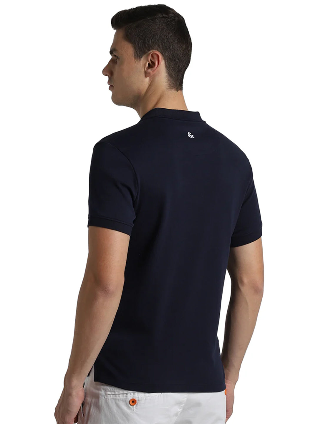 Navy Blue Cotton Polo