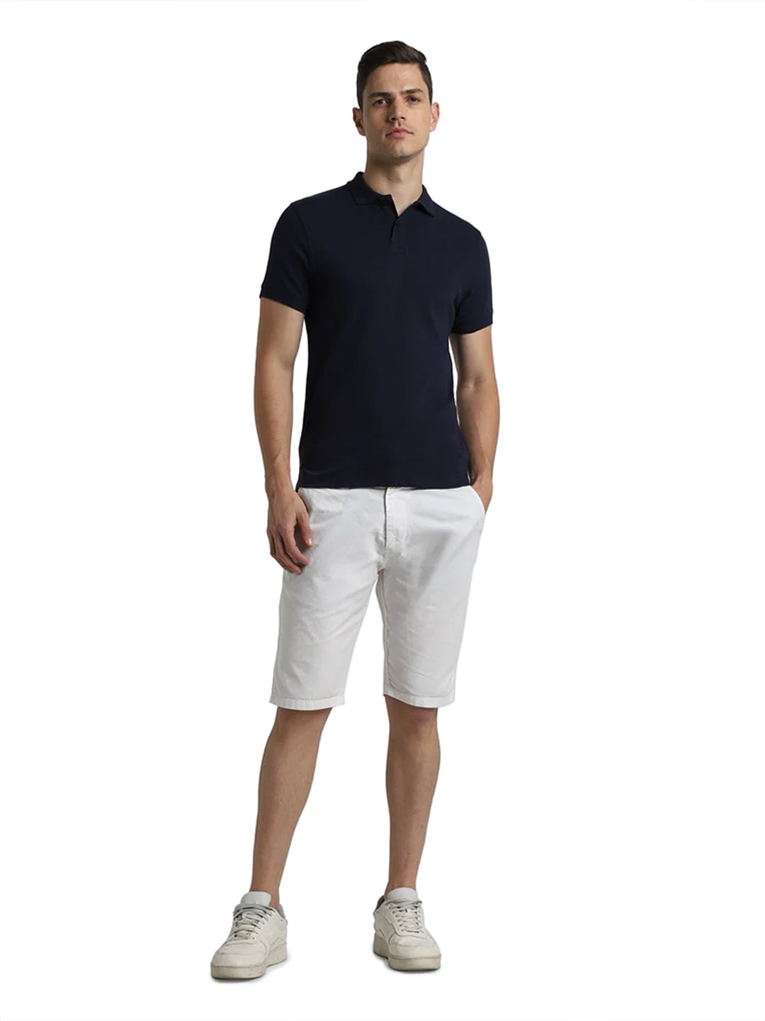 Navy Blue Cotton Polo
