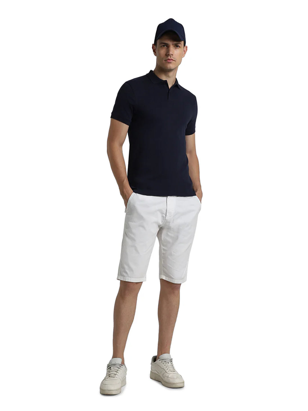 Navy Blue Cotton Polo