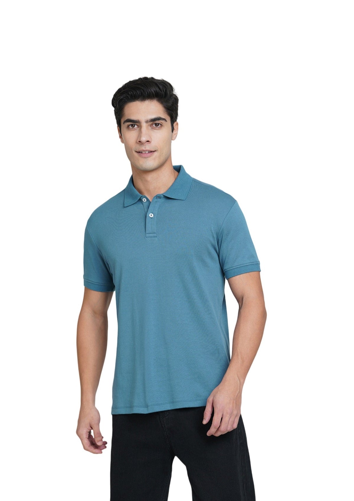 Teal Cotton Polo - XS
