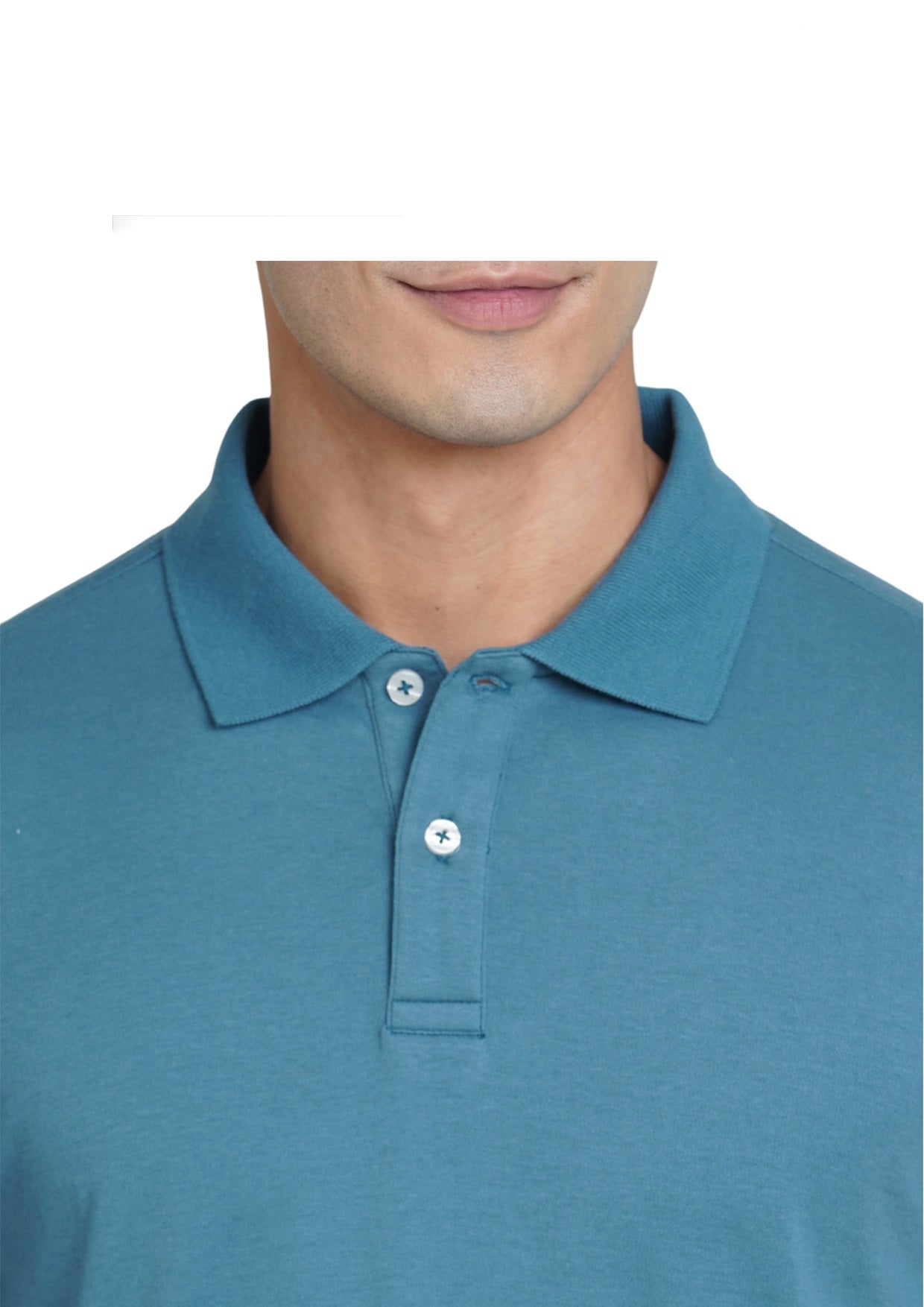 Teal Cotton Polo