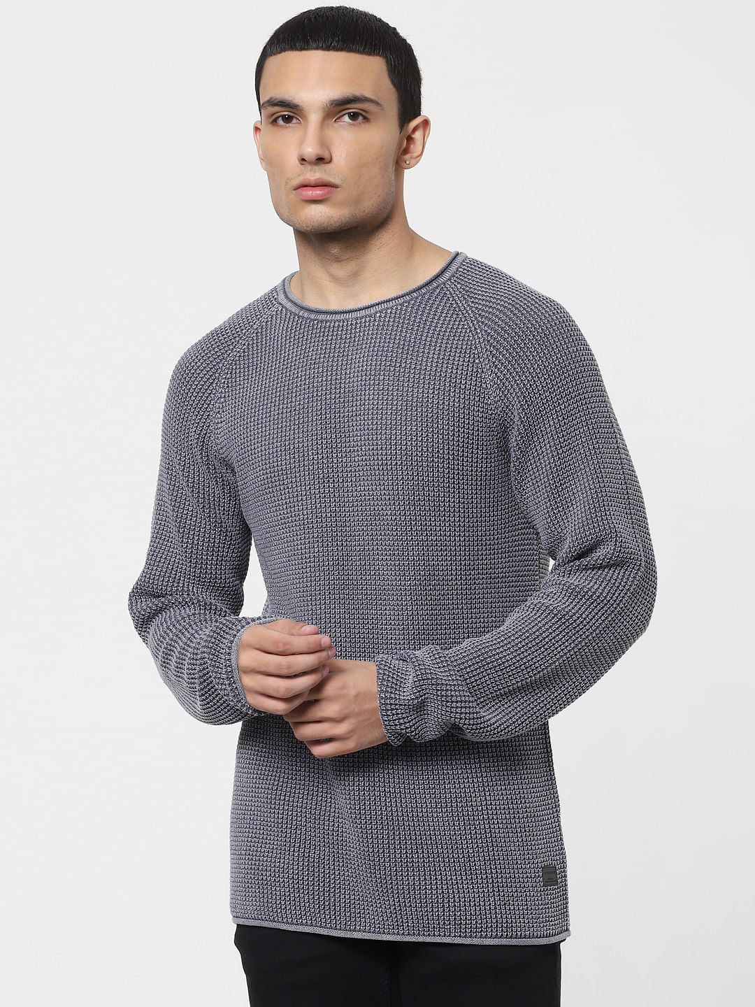 Blue Knit Pullover