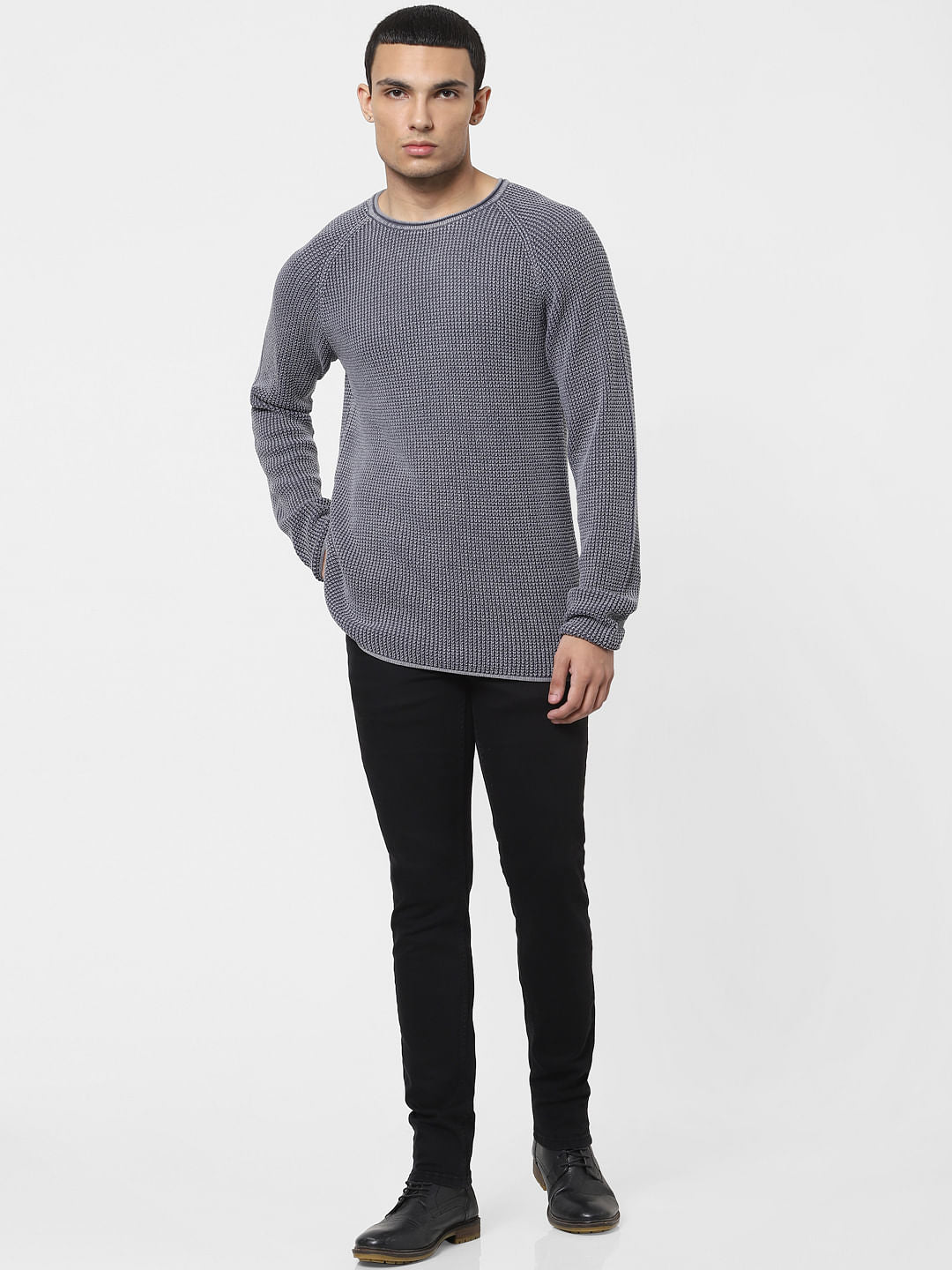 Blue Knit Pullover