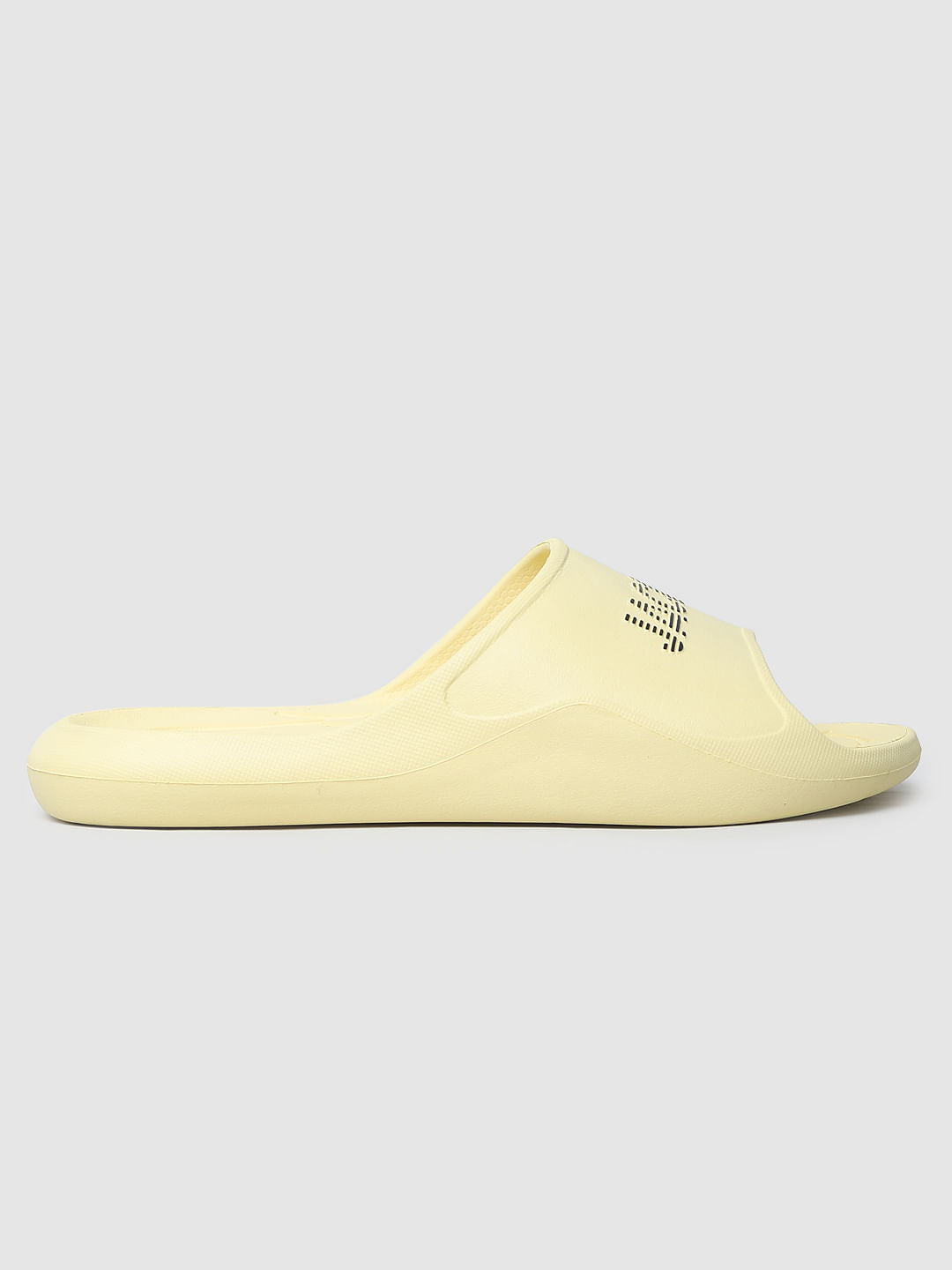 Pastel Yellow Logo Print Sliders