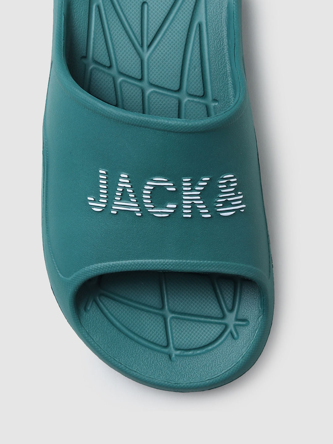 Green Logo Print Sliders