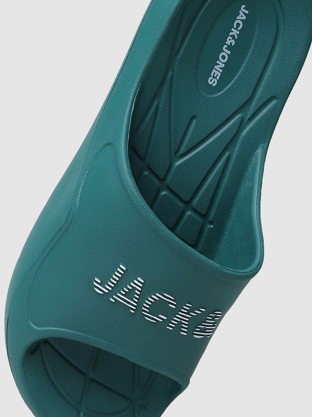 Green Logo Print Sliders
