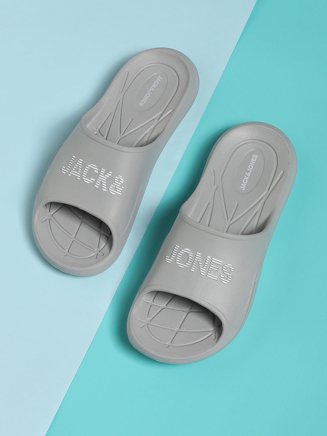 Grey Logo Print Sliders - 6