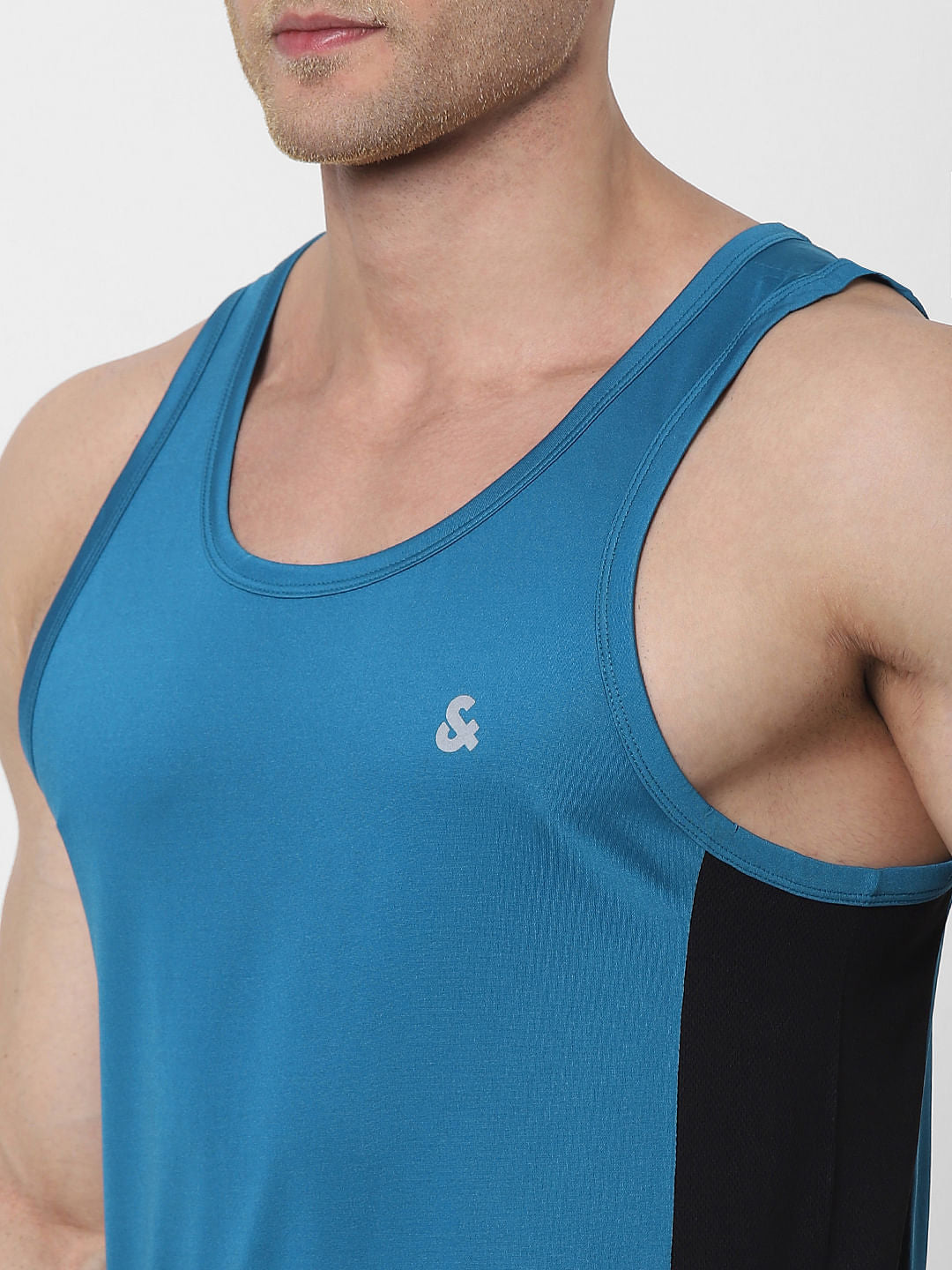 Blue Logo Print Vest