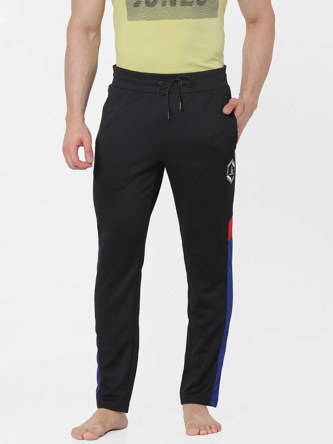 Black Tape Detail Trackpants