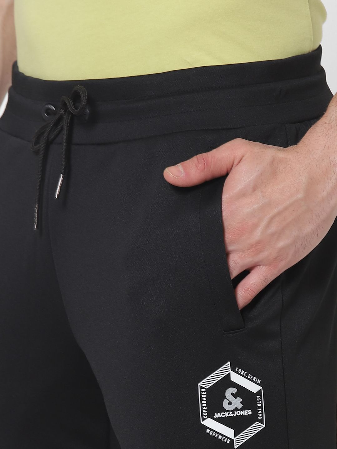 Black Tape Detail Trackpants