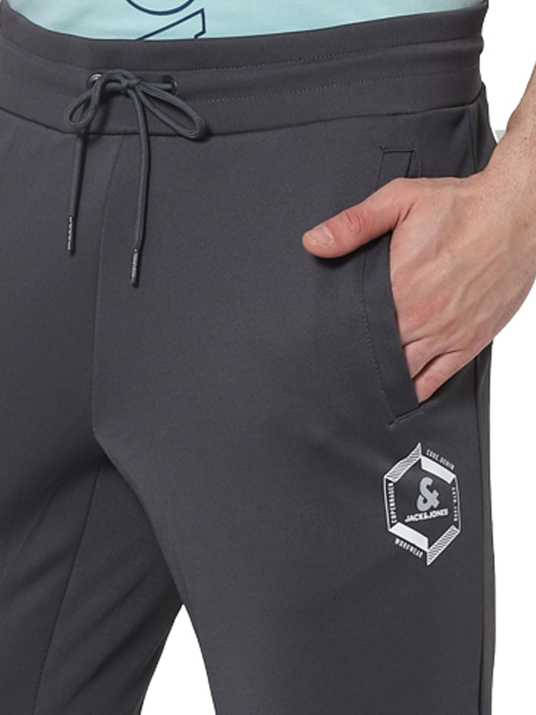 Grey Tape Detail Trackpants