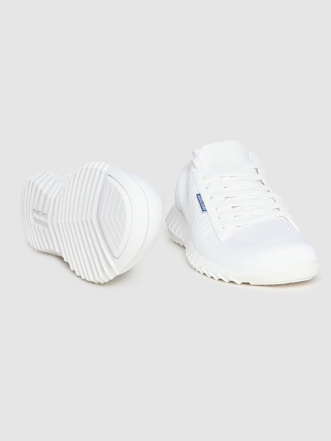 White Mesh Detail Sneakers - 6