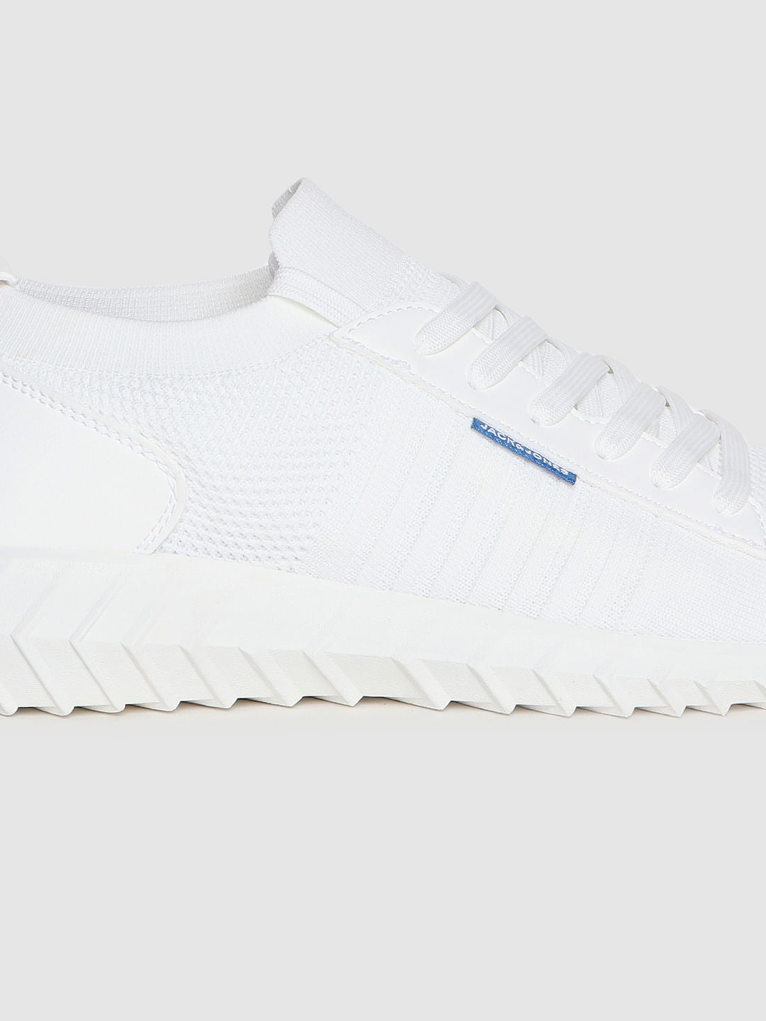 White Mesh Detail Sneakers