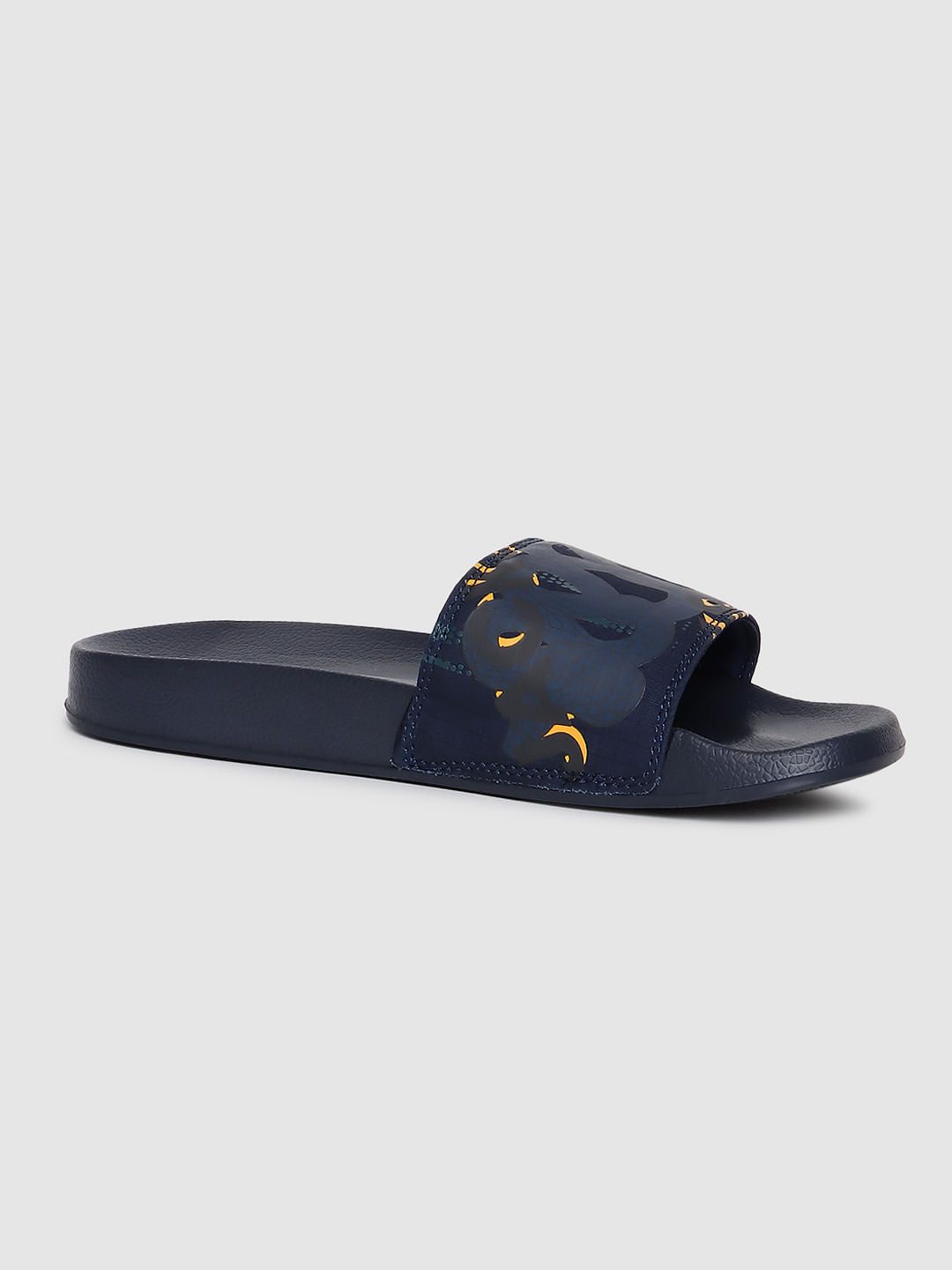 Blue Abstract Print Pool Sliders