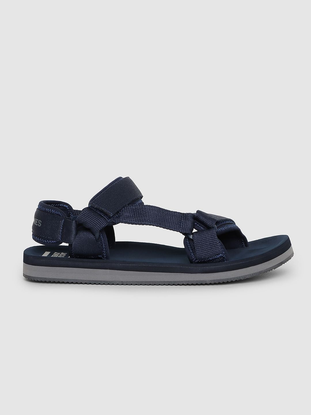 Blue Logo Print Sandals - 6