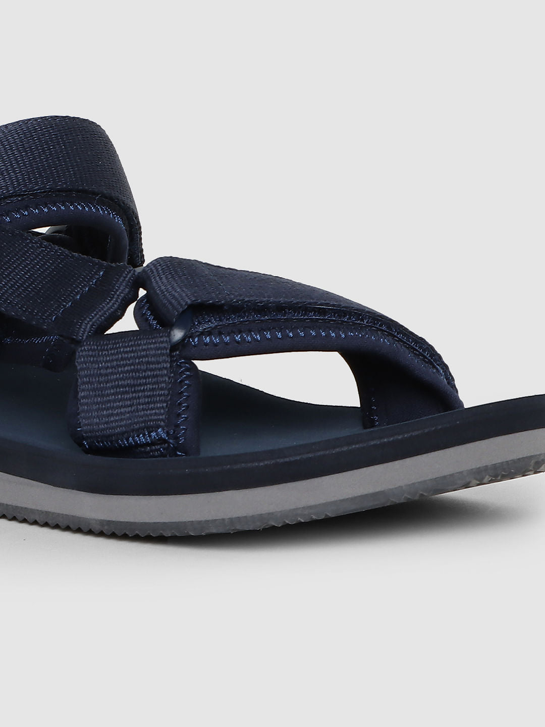 Blue Logo Print Sandals