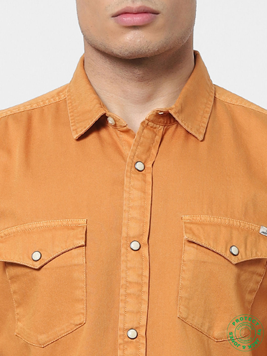 Orange Full Sleeves Shirt