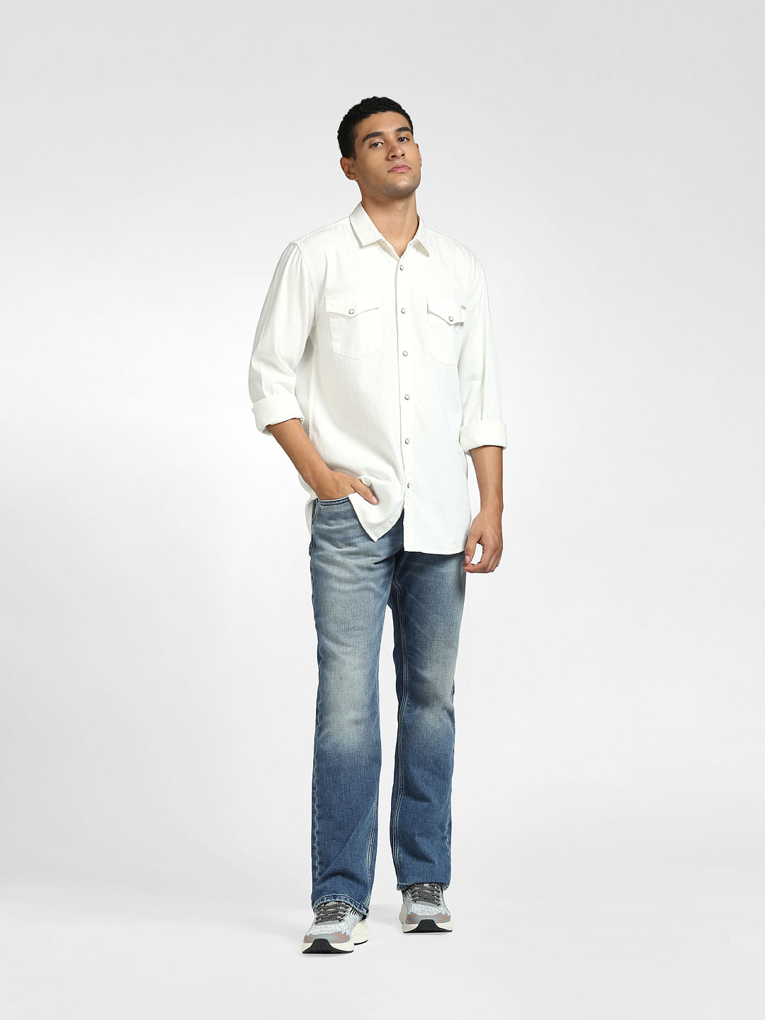 Off White Full Sleeves Shirt